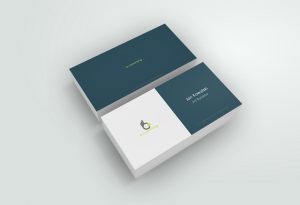 Projekt wizytówek wirtualnego biura firmy e-coworking z Gdyni.