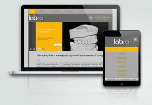 Responsywna strona internetowa pracowni dentystycznej. CMS (system zarządzania treścią).