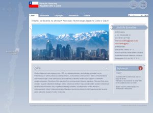 Projekt strony internetowej Konsulatu Honorowego Republiki Chile w Gdyni.