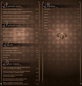 Projektowanie kart menu. Gdynia - Trójmiasto.