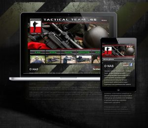 Projekt strony internetowej www firmy szkoleniowo-konsultingowej Tactical team 45.
