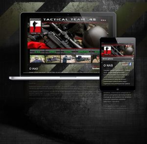 Projekt strony internetowej www firmy szkoleniowo-konsultingowej Tactical team 45.