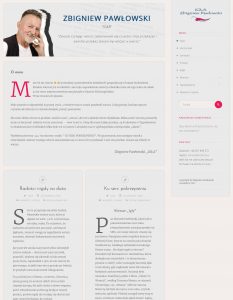 Projekt strony internetowej z panelem CMS dla Zbigniewa Pawłowskiego - Poety o pseudonimie "IGŁA".